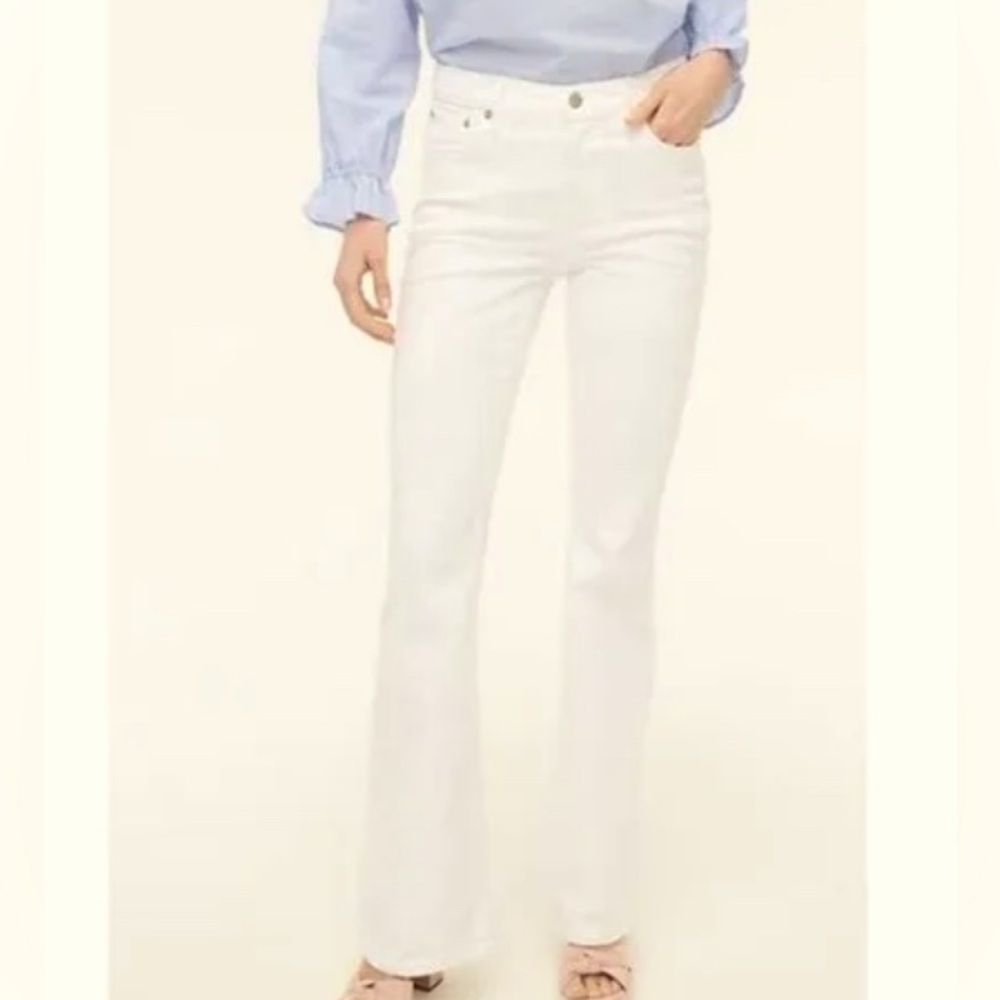 JCrew white flare jeans